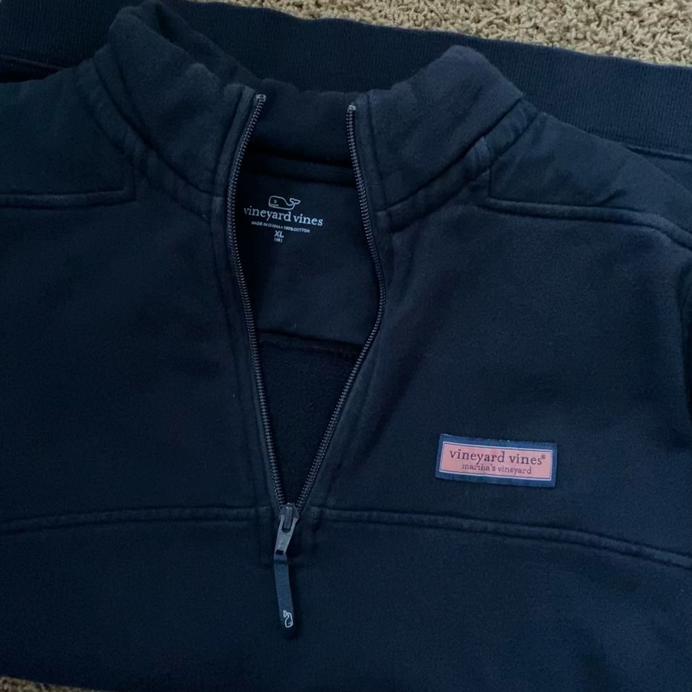 Navy blue vineyard vines quarter zip